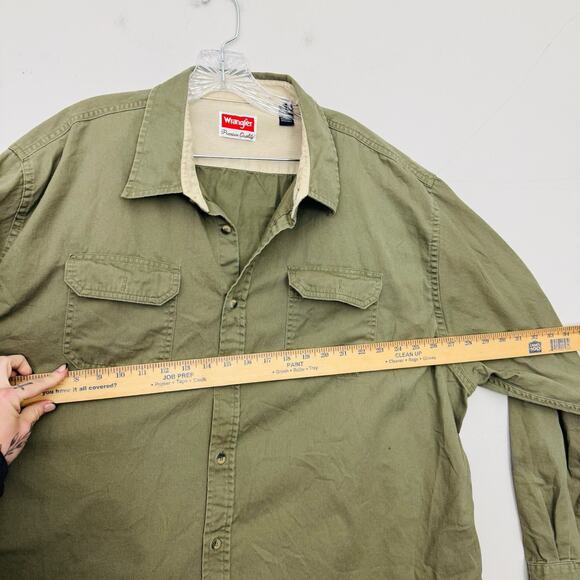 Wrangler Green Long Sleeve Button Up Shirt Men’s Size 3X - Picture 3 of 6